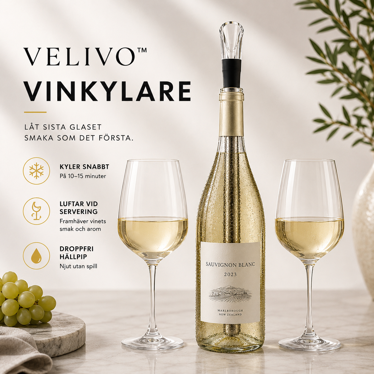 Velivo™ Vinkylare - Låt sista glaset smaka som det första.